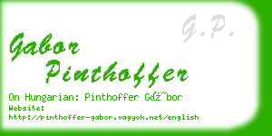 gabor pinthoffer business card